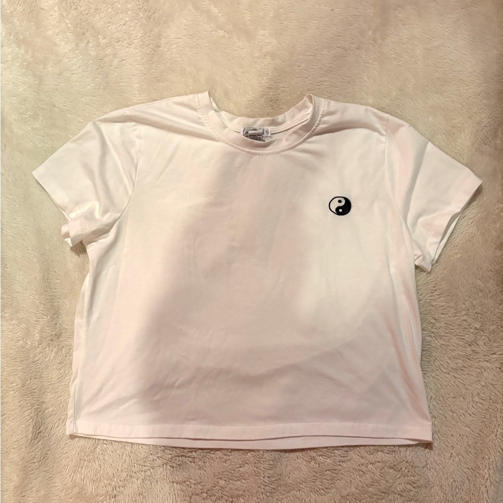 White Yin Yang Women's Top